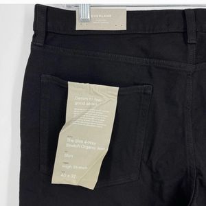 Everlane Uniform The Slim 4 Way Stretch Organic Jean Black 40x32 NWT